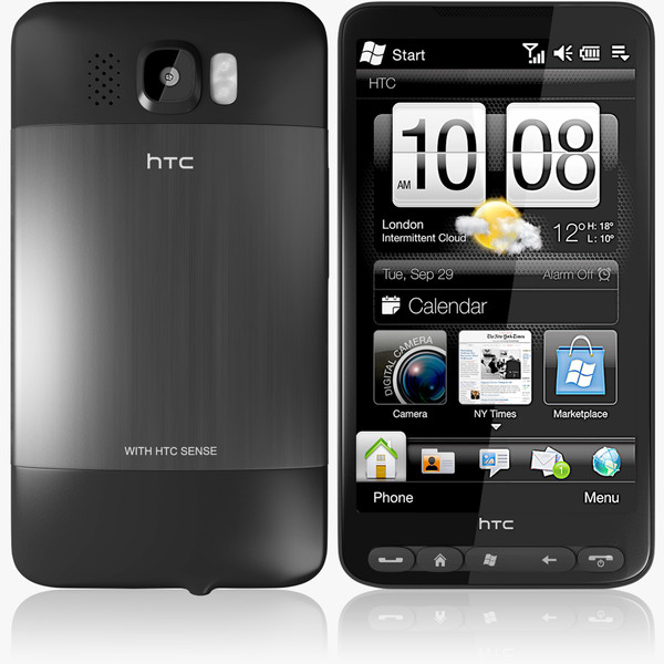 htc hd2 3d model - HTC HD2 by RicardoAfonso